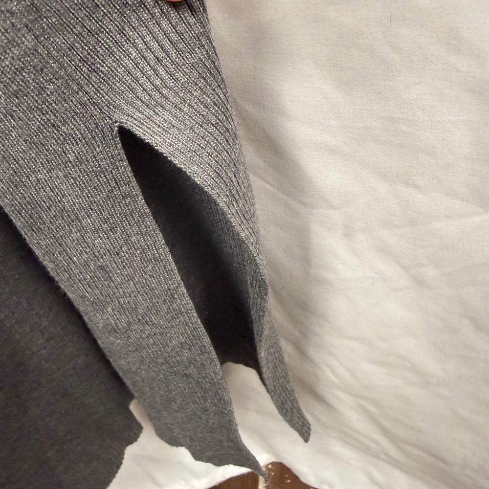 NEW Kindred Bravely Gray Ribbed Nursing‎ Maternity Midi Dress 1X Capsule Minimal - Picture 6 of 8